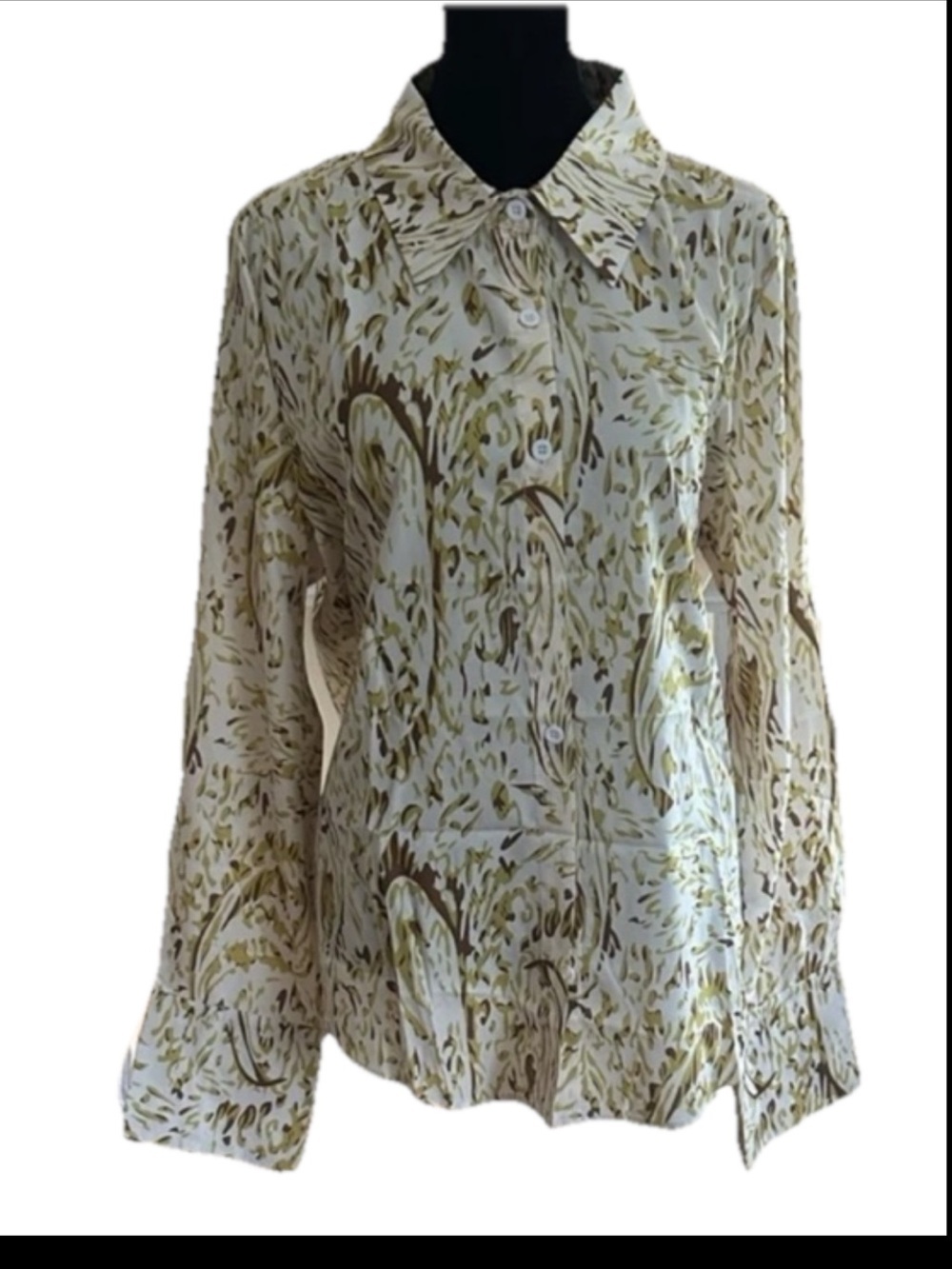 Elegant Abstract Print Women's Top - Picture 3 of 4